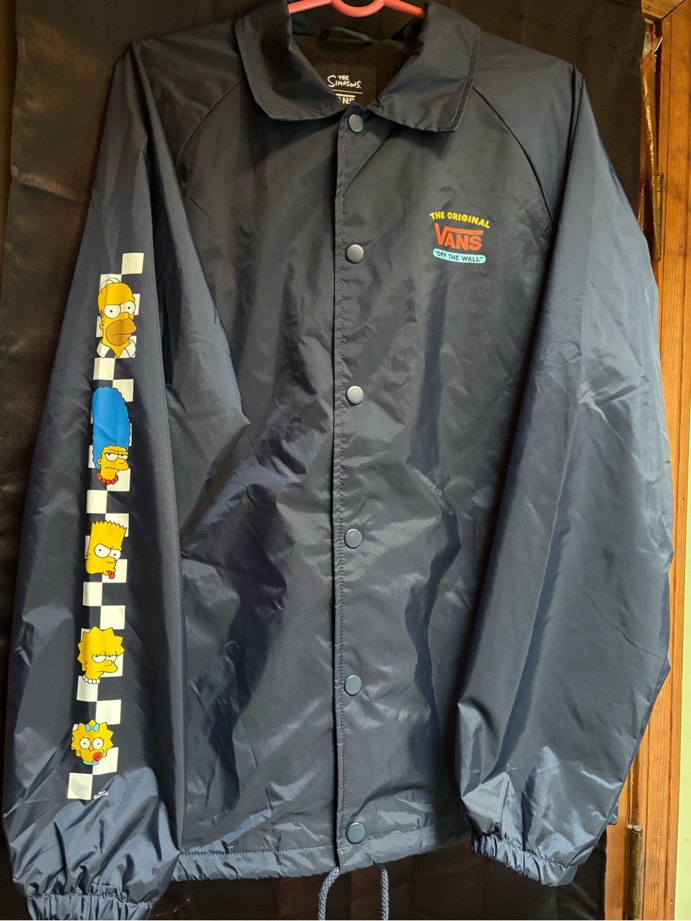 Vans X The Simpsons Collab Torrey Coach Jacket- Windbreaker -Off The Wall Medium